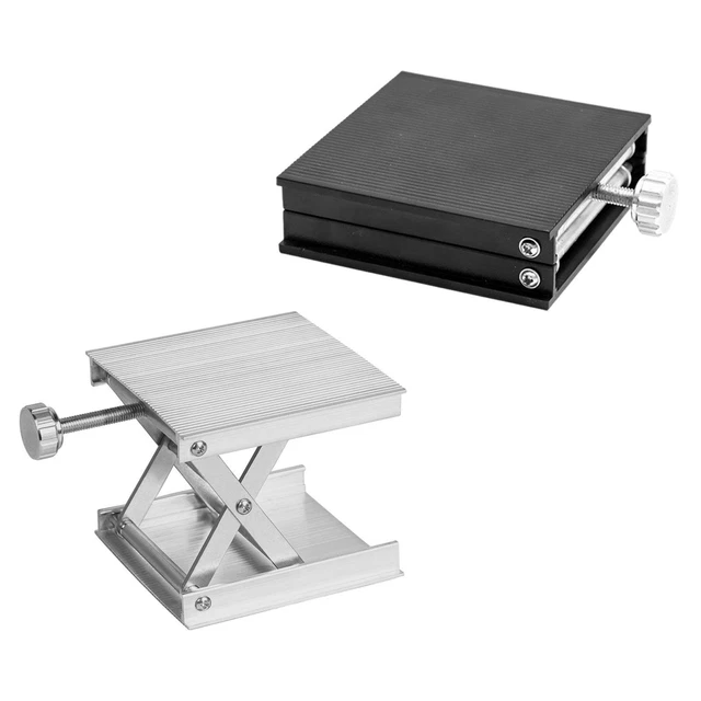 Piattaforma Elevatrice A Forbice In Acciaio 200x200 Mm | Regolazione In Altezza Da 75 A 285 Mm Per Laboratorio E Incisione