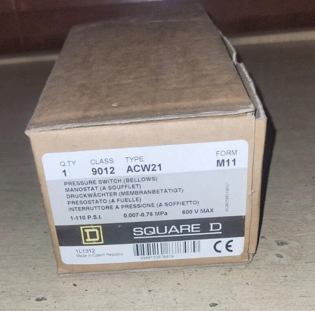 Pressostato Square D Tipo ACW25, Classe 9012 Serie B - Nuovo (senza Scatola)