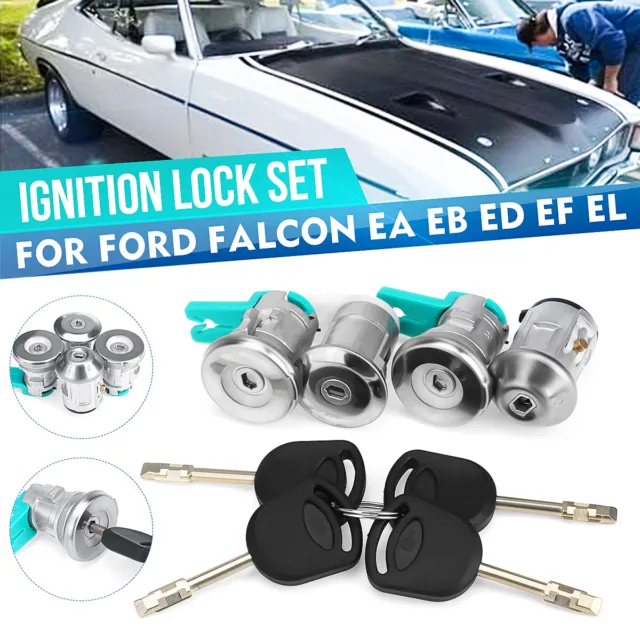 Ignition Barrel Door Lock & BOOT 4 keys for Ford Falcon Fairmont EA EB ED EF EL