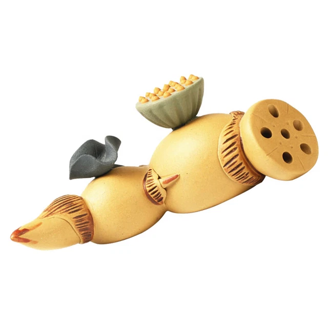 Argilla viola radice di loto decorazione set da tè amanti tè scultura animali domestici