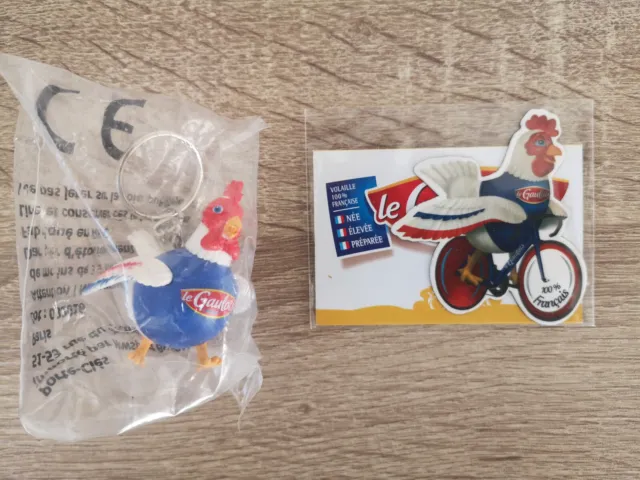 Lot de 1 Porte Clé + 1 magnet à frigo - Le Gaulois – Goodies Tour de France