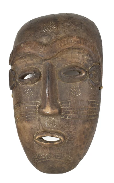 Bembe Plank Mask Wood Alunga Congo African Art