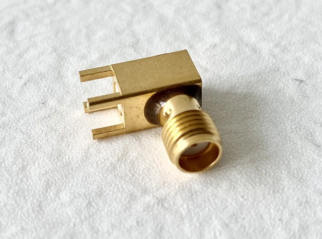 20 X SMA Jack Femmina ad Angolo Retto Pannello Supporto PCB Saldatura Connettore