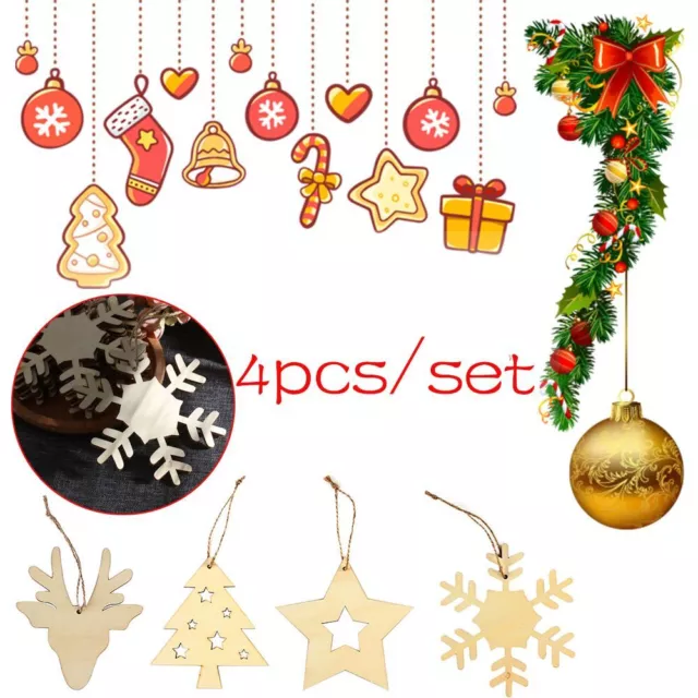 Claus Decor Party Supplies Christmas Tree Ornament Embellishment Wooden Tag