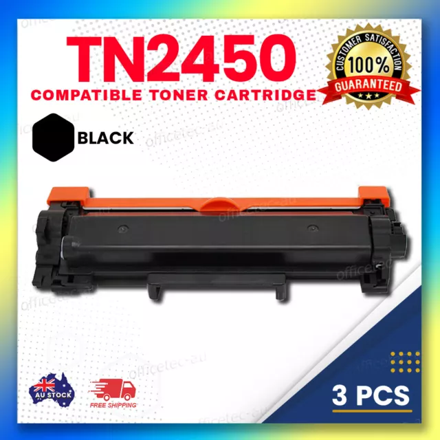 2 TN-2450 with Chip Toner for Brother MFC-L2713DW MFC-L2730DW MFC-L2750DW  2350DW