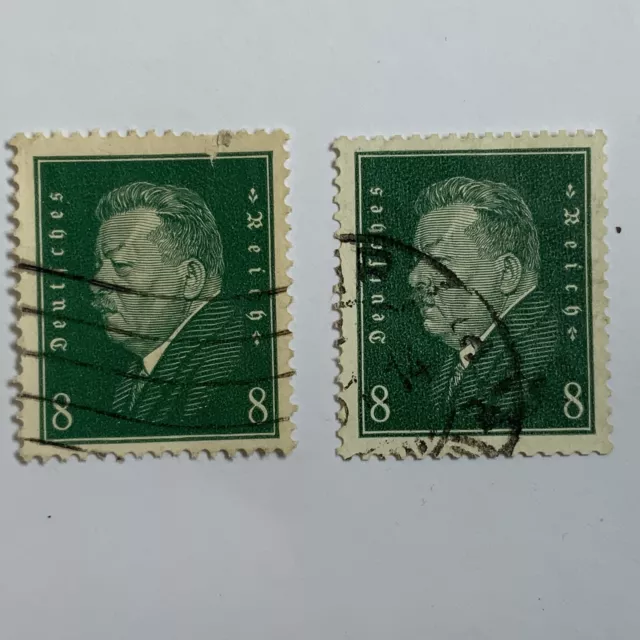 Briefmarke Deutsches Reich 1931 Friedrich Ebert gestempelt Michel-Nr. 444 8 Pf 