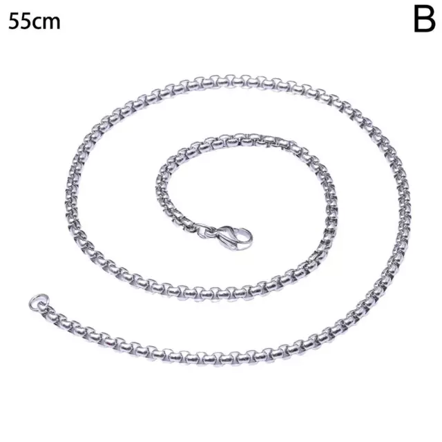 Rope Chain Box Necklace Stainless Steel Chains Link Necklaces Pendant