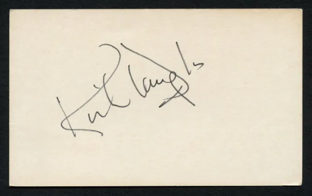 Kirk Douglas d2020 signed autograph Vintage 3x5 card Actor Champion BAS Cert