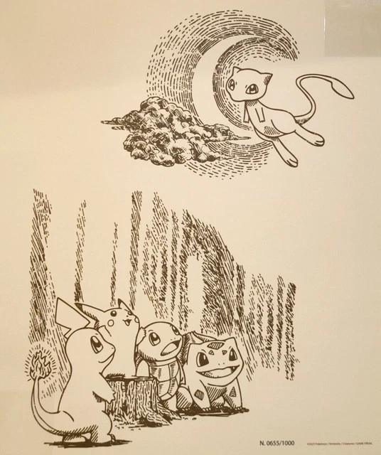 Litografia Pokemon Poste Italiane Filatelia 2023 - Mew - Limitata 655/1000