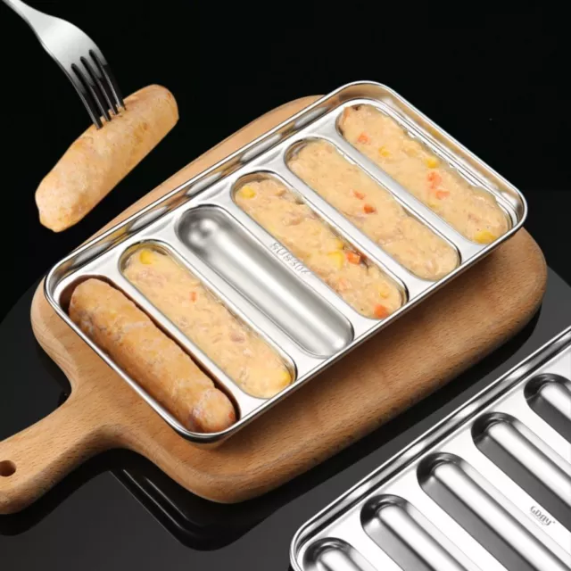 6-Cavity DIY Ham Mould Homemade Hotdog Maker Food Supplement Meat Tool UK