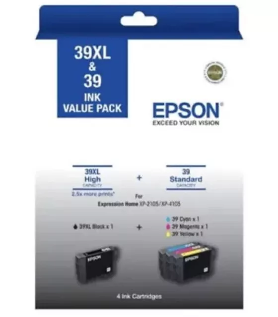 Epson 39XL & 39 Ink Value Pack BRAND NEW GENUINE FREE POSTAGE