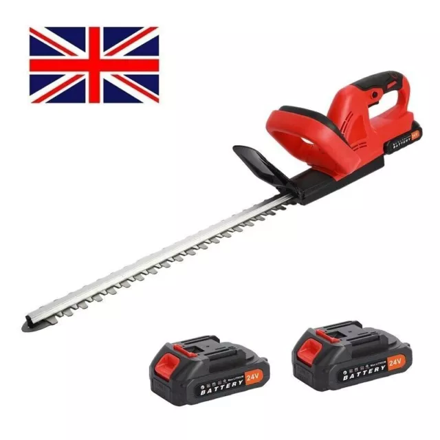 Electric Hedge Trimmer Cutter Cordless Battery - 2 Batteries Included & Charger
