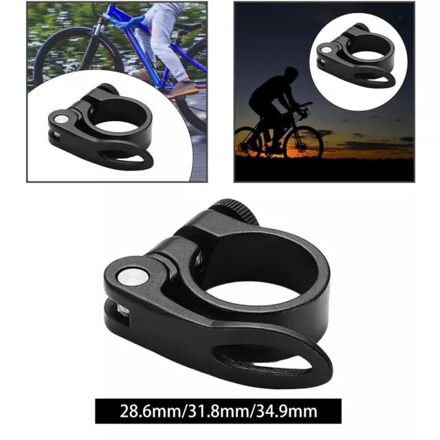 Collier de serrage de tige de selle de vélo, ajustement universel noir pour