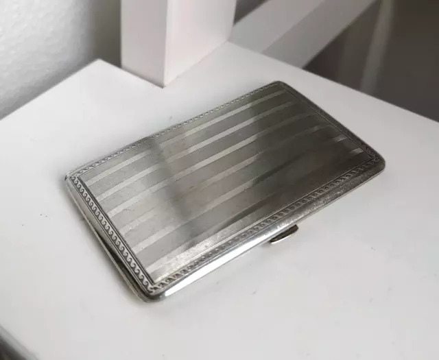 seltenes altes 900 Silber Zigarettenetui / klein & schmal / Art Deco Frauen Etui