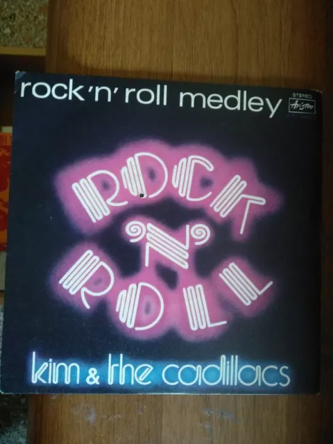 45 giri 7''- KIM & THE CADILLACS  1977  Rock n roll Medley ARISTON AR 00805