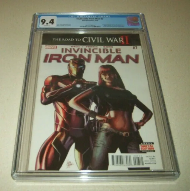 Invincible IRON MAN 7 CGC 9.4 1st Cameo Appearance Riri Williams 🔥 Comic