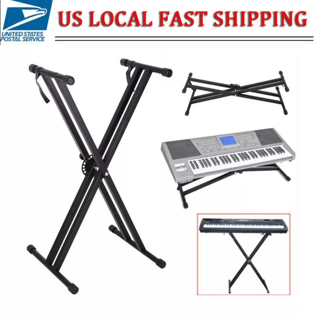 Adjustable Electronic Piano X-Style Stand Music Keyboard Standard Metal Rack US