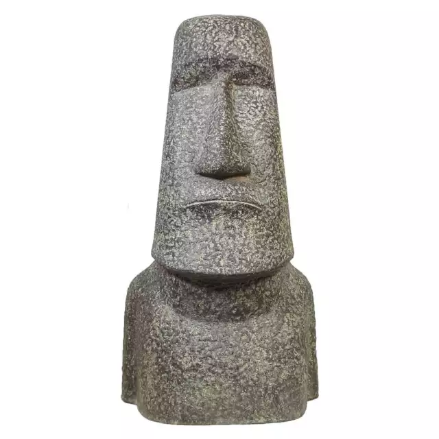 XXL Steinfigur Osterinsel Moai Skulptur Lavasand Bali Tiki Garten Hawaii 100 cm