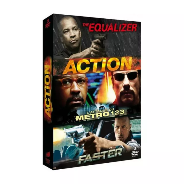 The Equalizer + L'attaque du métro 123 + Faster DVD NEUF