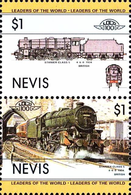 MNH Eisenbahn Lokomotive Dampflok Stanier Lms Klasse 5 England Uk 4 6 0 1934 /70