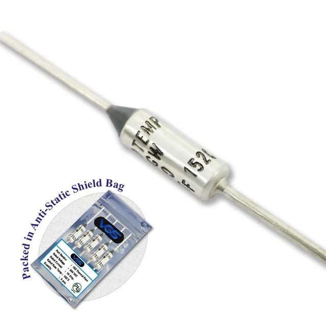 VG_S 5 Pcs. 152C G4A00 Microtemp Thermal Fuse 152 Celsius TF Cutoff 10A 250V