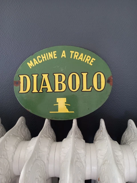 PLAQUE EMAILLEE &amp; Diabolo / Machine A Traire &amp;quot; Art-France Luynes ...