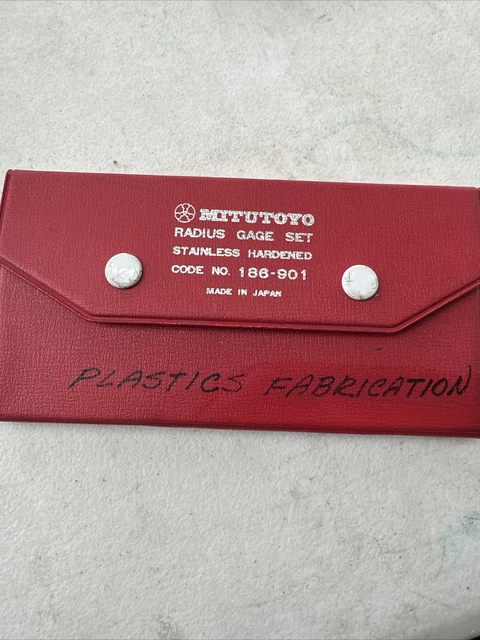 MITUTOYO RADIUS GAGE Set 186-901 Machinist Tools $23.70 - PicClick