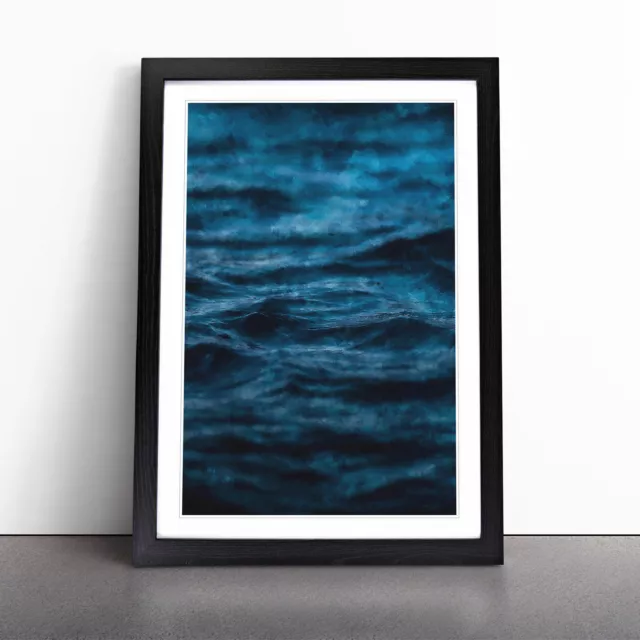 Dark Water In Blue Wall Art Print Framed Canvas Picture Poster Decor Living Room