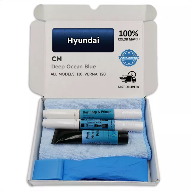 CM Deep Ocean Blue Touch Up Paint for Hyundai I10 VERNA I20 Pen Stick Scratch C