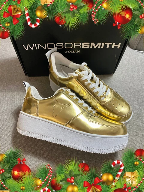 Windsor Smith 39 Racerr gold chrome sneaker platform Donna Windsorsmith N