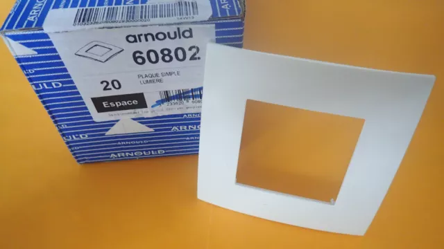 Arnould ESPACE 60802 - Plaque simple 60802 Blanc Lumière - A l'UNITE