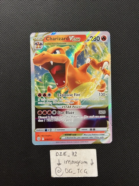 Pokemon Brilliant Stars - Charizard VSTAR - 018/172 -  Full Art - M/NM