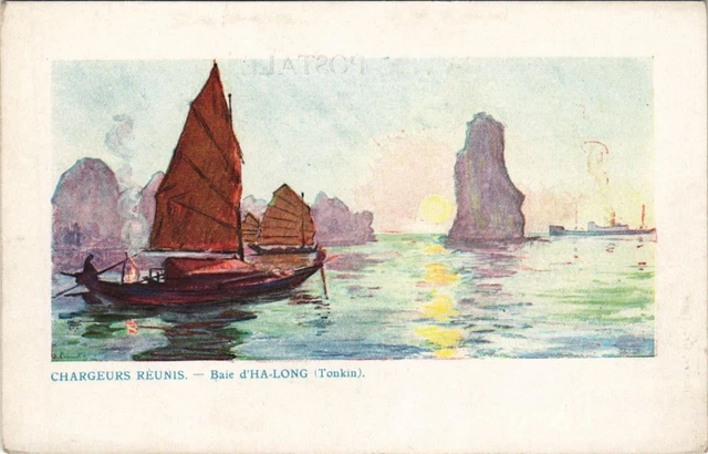 CPA AK VIETNAM Baie d'Ha-Long - Boat - Chargeurs Reunis INDOCHINA (1222344)