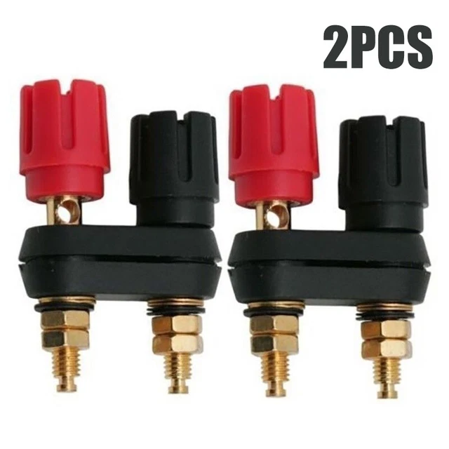 2pcs Dual Female Banana Plug Terminal Socket Binding Post for Speaker A