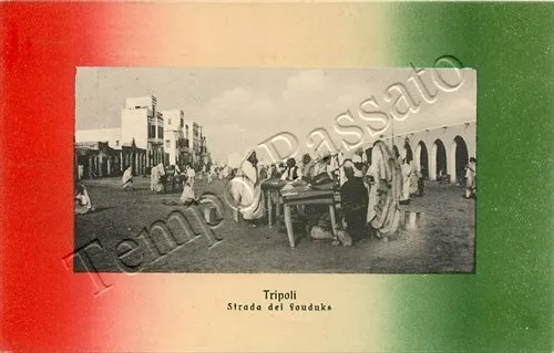 Colonie, Libia - Tripoli, mercato delle spezie - 1916