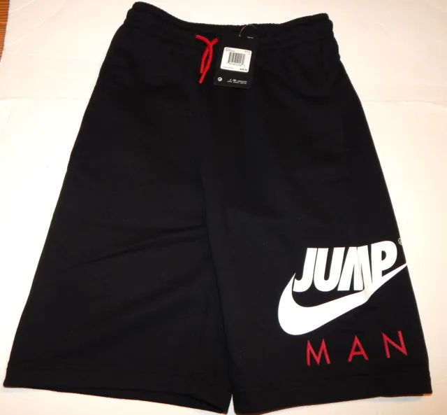 Nike Air Jordan Jumpman Boy's / Youth Terry Shorts Size L Black / White / Red