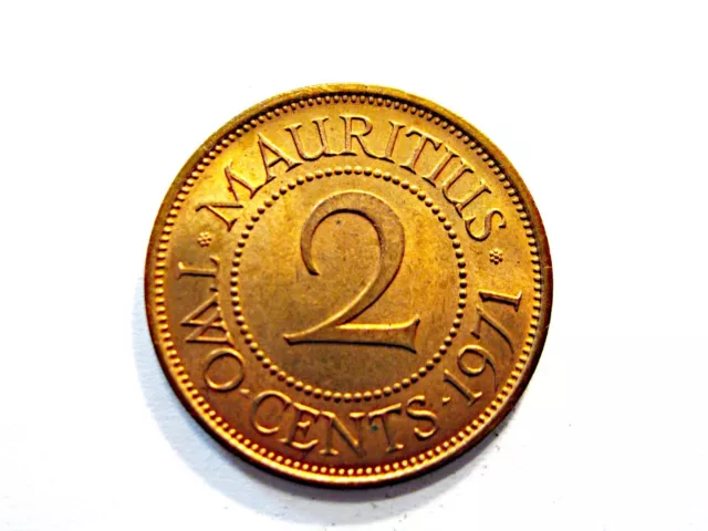 Mauritius  2 Cents  1971  Queen Elizabeth II.