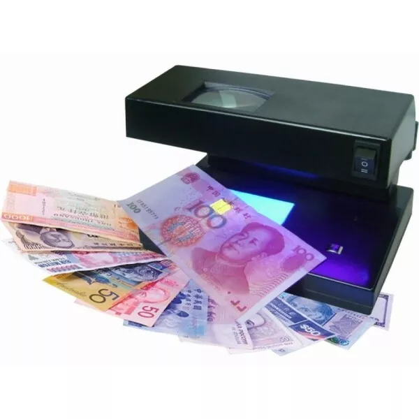 Rilevatore Soldi Falsi Luce Uv Controllo Mg Nuove Banconote Euro Money Detector