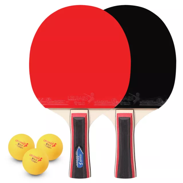 Table Tennis 2 Player Set 2 Table Tennis Bats Rackets with 3  Pong E3O2