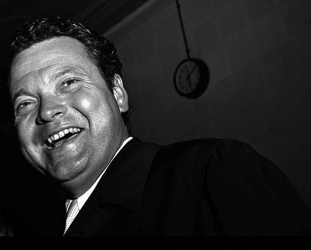 US FILM DIRECTOR actor producer and screenwriter Orson Welles 1950s Old ...