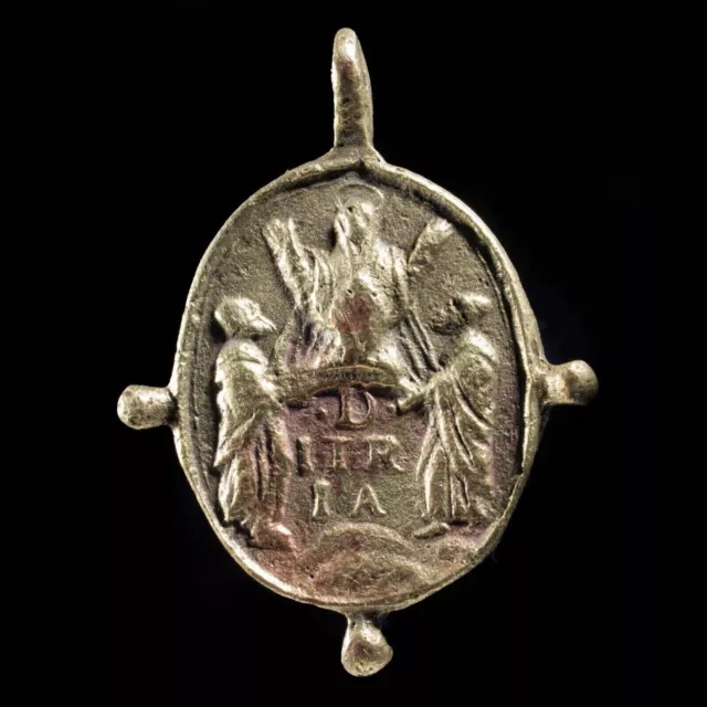 Medalla Religiosa, Siglos XVI-XVII, S. Francisco de Paula /N.S. Itria -32X24 mm.