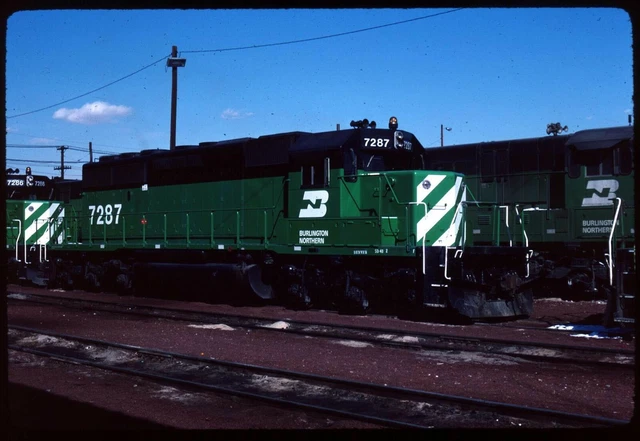 Original Rail Slide - BN Burlington Northern 7287 Denver CO 3-6-1982