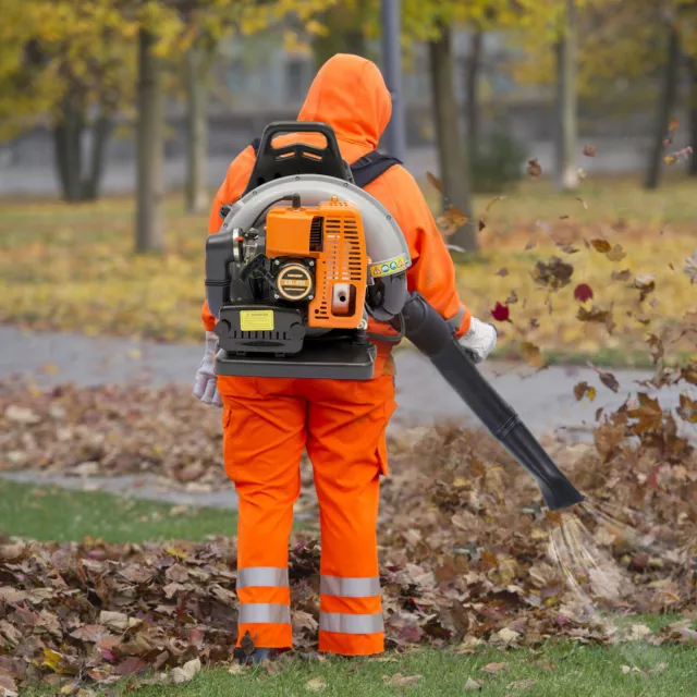 63cc 2-Takt 3,6 PS Benzin Rückenlaubbläser Laubbläser Gartenbläser Luftkühlung