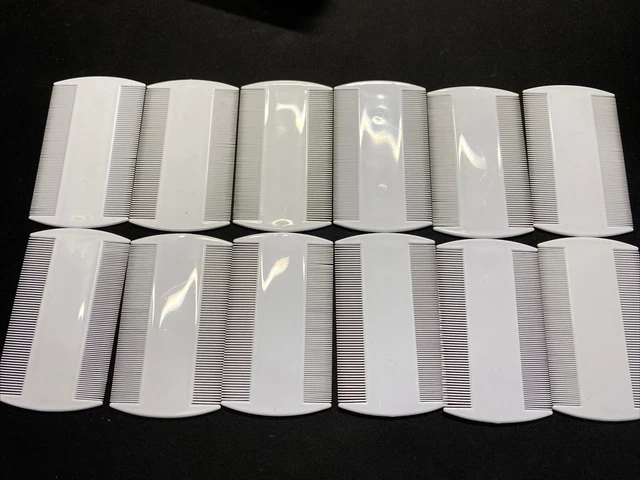 12 Double Sided Nit Combs Fine Tooth Head Lice Detection Pet Dog Cat Flea Child 2