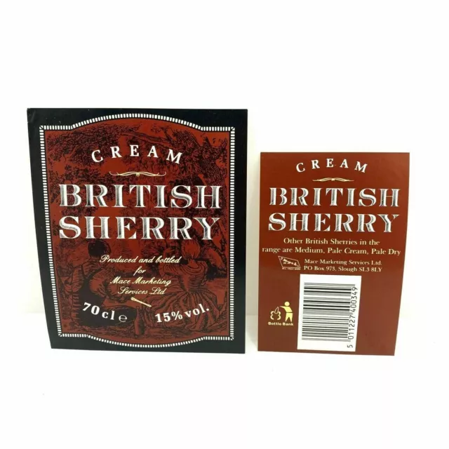 Bottle Label Cream British Sherry