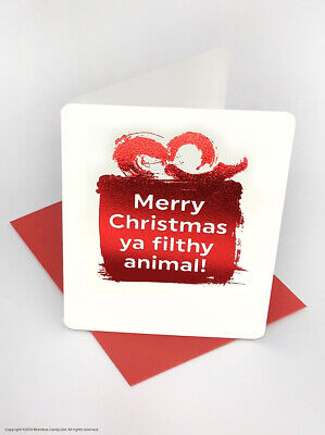 Buon Natale Ya Sudicio Animale Divertente saluto biglietto Cheeky scherzo natale natalizio