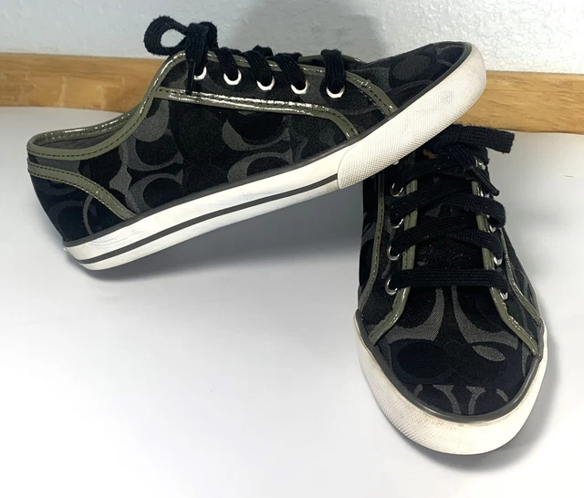Coach Q998 Dee Women's Optic Signature C Black/Gray Sneakers Size 7B