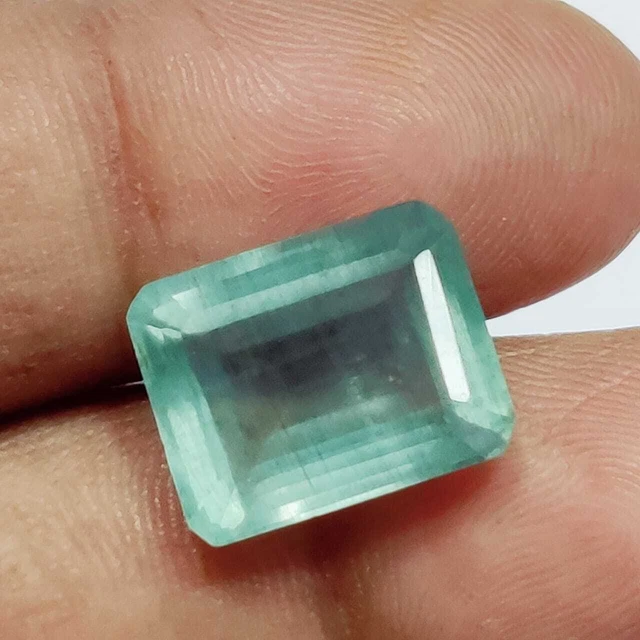9.15 Carat Natural Emerald Cut Santa Maria Aquamarine Octagon Loose Gemstone