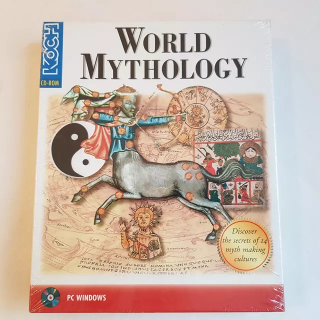CD ROM World Mythology 1997 Koch per Windows PC didattico sigillato NUOVO VINTAGE