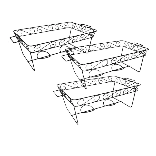 N0317 Elegance Full Size Heavy Duty Chafing Rack, Decorative Wire Buffet Rack St